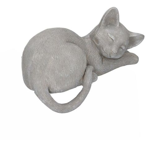 Chat gris en résine 19x11,5h14,5 cm (1/5)