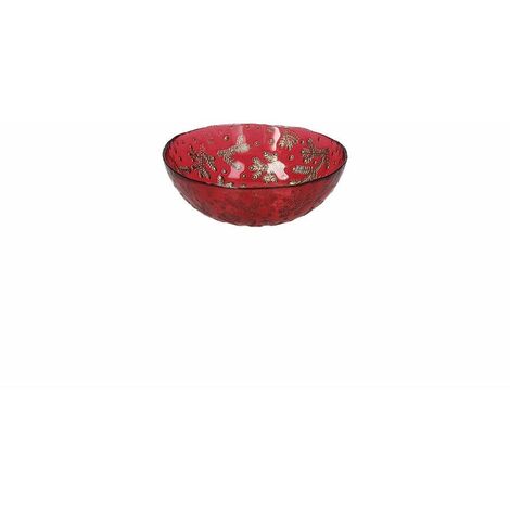 Ciotola en Verre Rouge Holly Gold 230 Cc (1/5)