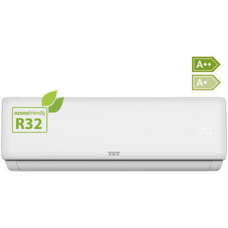 Webmarketpoint – Climatiseur mural réversible Ysy R32 – Puissance 2400W – Classe énergétique A++ – Unité intérieure pour surfaces jusqu'à 80m² (1/3)