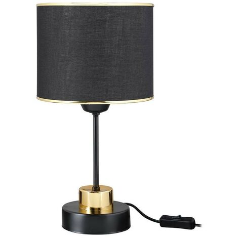 Lampe de table en métal et abat-jour en tissu noir Arden ASZ1633 (1/5)