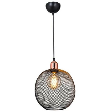 Lampe à suspension métal perforé noir Belin MDL4320 (1/5)