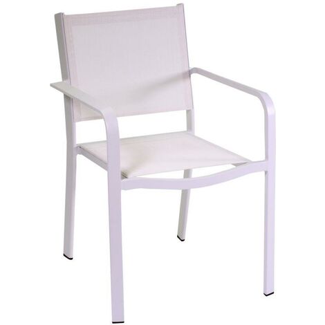 Fauteuil El paso en aluminium blanc 55x61 x h84,5 cm (1/5)