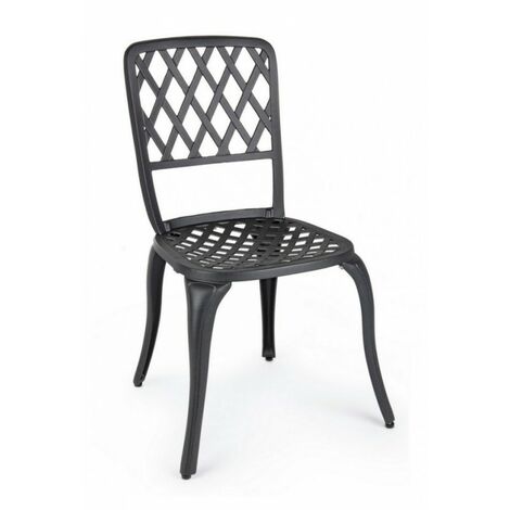 Chaise en aluminium anthracite externe cm 44 x 46 x 89h (1/5)
