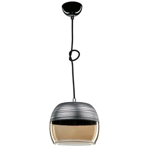 Lampe à suspension Punto ASZ0857 diffuseur en verre inversé noir (1/5)