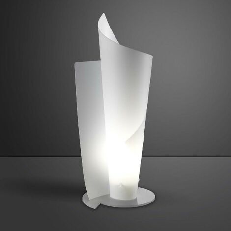 Lampe de table en Polilux VELA Bianca diamètre 27 x h70 cm (1/2)