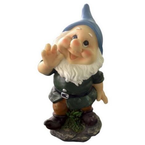 Nain au chapeau céleste statue de jardin 16x13,5x28H