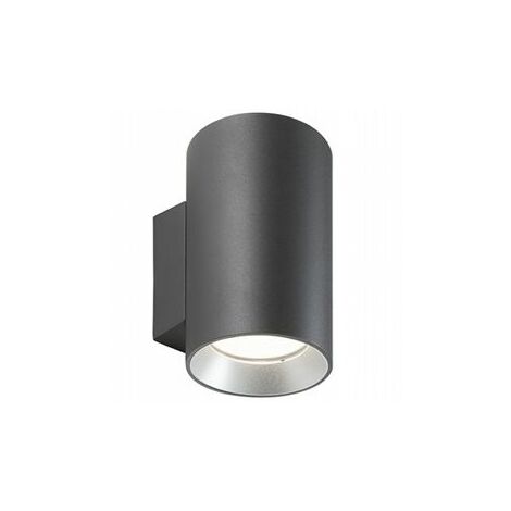 Lampe murale en aluminium moulé avec diffuseurs en verre transparent - 20W, 2120 lumens, lumière chaude graphite (1/5)