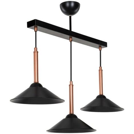 Suspension Mandarin MDL4221 avec abat-jour en métal noir (1/5)