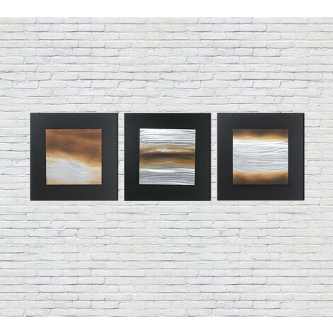 Peinture à l'huile multicolore sur toile avec cadre en bois 80x80 cm (1/3)