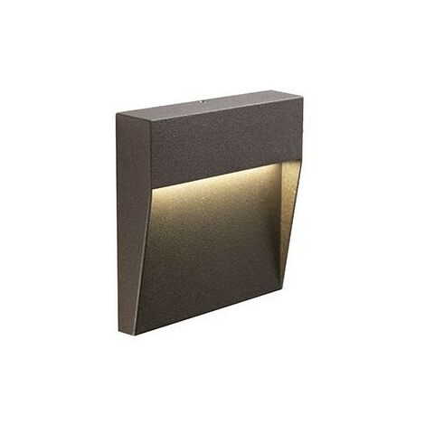 Escalier 3W Led 4000K ligne geo carré café (1/3)