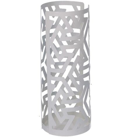 Flèches rond porte-gobelet en métal blanc cm ø8h20 (1/5)