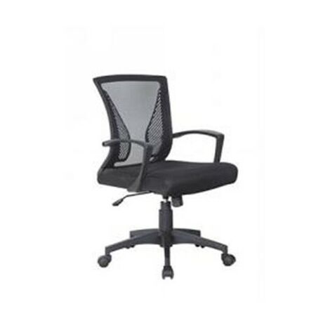 Fauteuil de bureau avec dossier noir respirant cm 57 x 65 x 91 h (1/3)