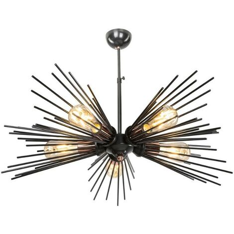 Salem MDL3806 plafonnier 5 lumières en métal noir (1/5)