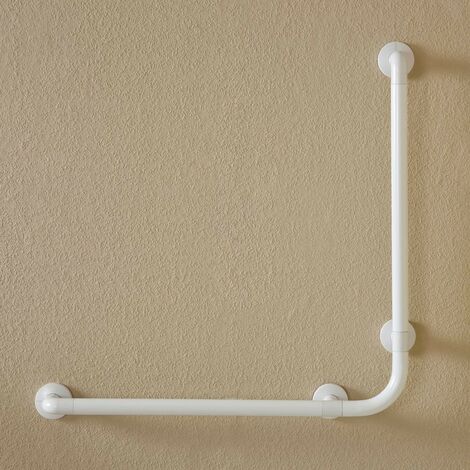 Rampe d'angle de sécurité 78 x 78 cm pour personnes handicapées, couleur blanche (1/5)