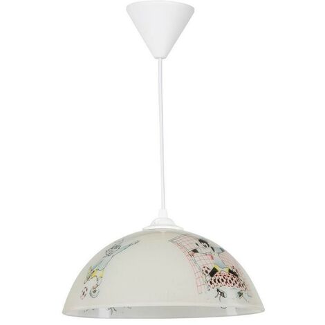 Mufi MDL4164 lampe de chambre en verre blanc avec dessins (1/5)