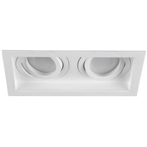 Spot Encastrable Rectangulaire Kenai 2xGU10 Blanc L17 cm Trio Lighting (1/3)