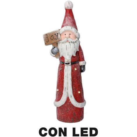 Père Noël résine led rouge cm19x14h55,5 (1/5)