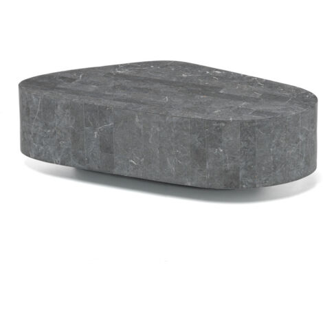 Trapezio Table Basse (100X52X28H) En Pierre Fossile Grise (1/5)