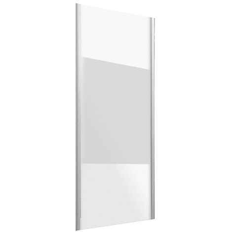 Dianhydro – Paroi de douche fixe en verre trempé 6mm – Hauteur 190cm – Largeur ajustable 68-70cm – Profil chromé – Cristal sérigraphié moderne (1/4)