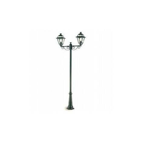 Lampe d'extérieur en aluminium moulé avec diffuseurs en verre transparent graphite (1/5)