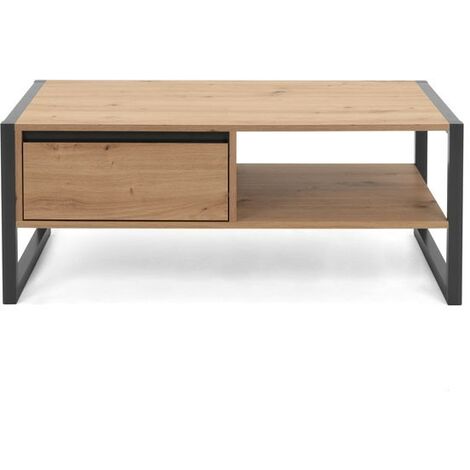 Table basse avec tiroir chêne anthracite cm 100x 55 x 40 h (DENVER55) (1/5)