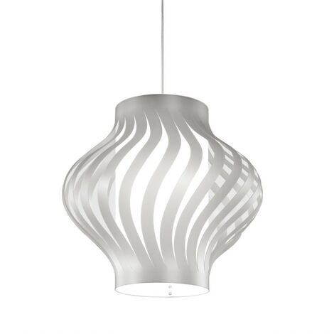 Suspension argentée en plastique blanc cm. 40 x 39h (1/2)