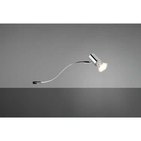 Applique murale orientable pour salle de bain – Miroir chrome – IP44 – Spot GU10 max 5W – Protection contre projections d'eau – Trio (1/6)