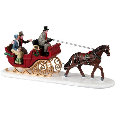 Balade en traîneau panoramique pour village de Noël - Lemax Scenic Sleigh Ride