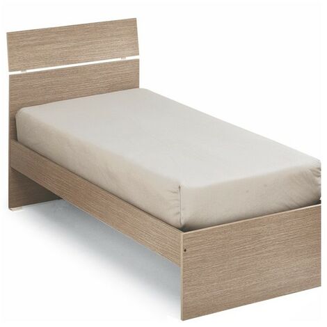 Lit simple pour chambre couleur Orme cm 200x85xH 98 (1/5)