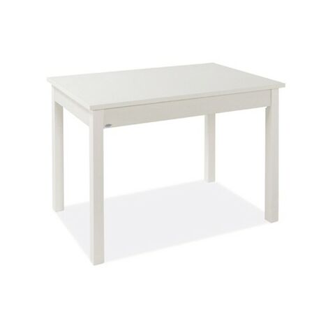Table à manger extensible Bois de frêne blanc mélaminé 60x90 - 120 cm (1/2)