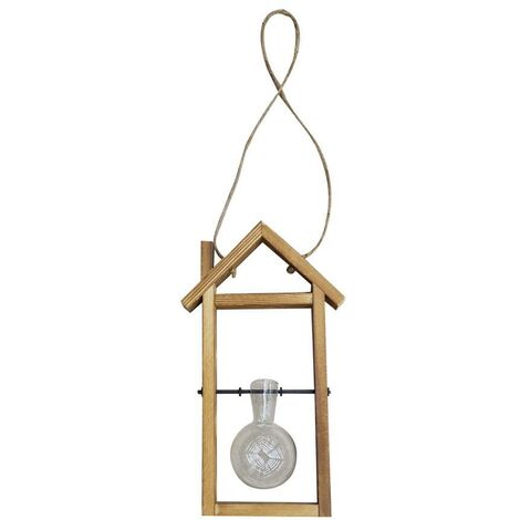 Jardinière en bois avec verre 1 place cm17x6,5h30 (1/2)