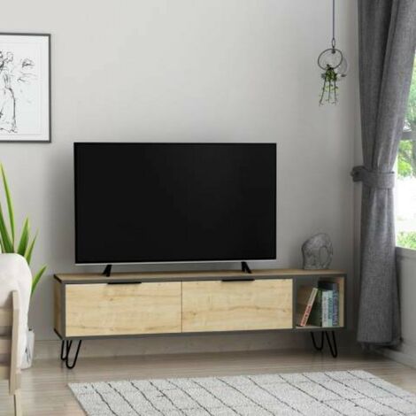 Meuble TV Furoki couleur chêne 150x50 (1/5)