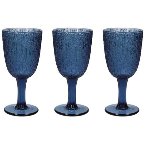 Set 3 Gobelets 250 Cc Verre Bleu DAVOR LINE
