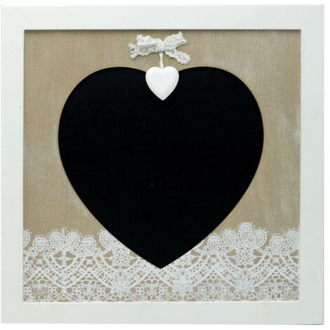 Tableau en bois coeur carré Elegance cm30x30x1,5 (1/3)