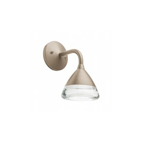 Lampe murale en aluminium moulé sous pression, diffuseur en acrylique, 20W, 1955 lumens, lumière naturelle taupe (1/5)