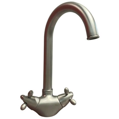 Mitigeur de cuisine bicommande satiné Paini Trixi 75CN572 30x18x5 cm (1/5)
