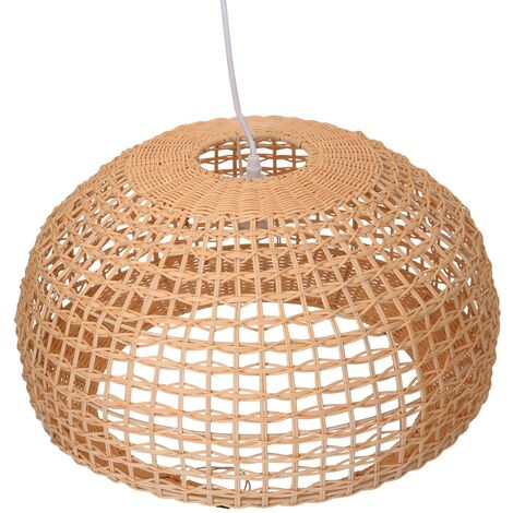 Lustre en rotin naturel avec attache ø50h30,5 cm (1/5)