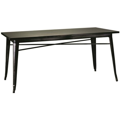 Table moderne avec plateau en fer marron cm 80 x 160 xh 76 (1/5)