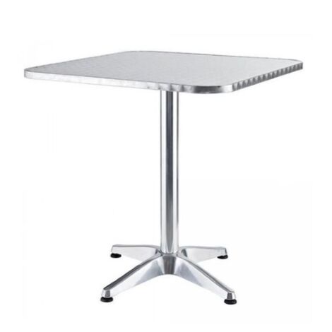 Table de jardin en aluminium 60x60x70 cm – Pieds réglables – Résistante aux intempéries – Pour usage extérieur professionnel – Lifeingarden (1/2)
