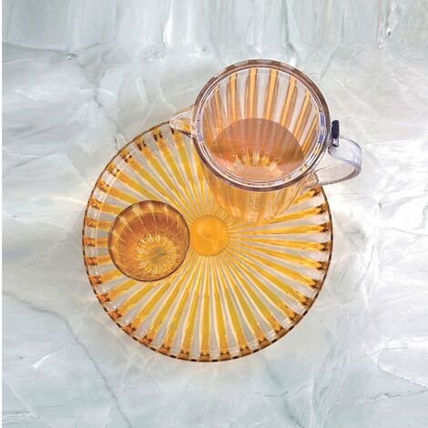 Plateau Rond Dolcevita Guzzini 31x31x3.5cm - Plastique Bio-Sourcé Mother Of Pearl