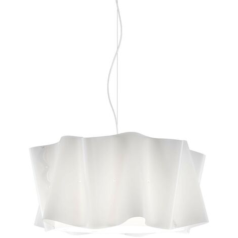 Suspension Blanche en Métal Chromé Cm. 50 x 27h (1/2)
