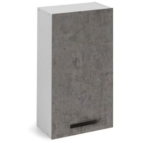 Élément mural de cuisine gris béton 1 porte Cm 30x32xH 72 (1/2)