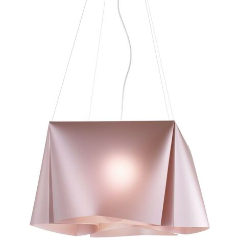 Suspension 3 Lumières Métal Rose en Métal Chromé Cm. 59x31h (1/2)