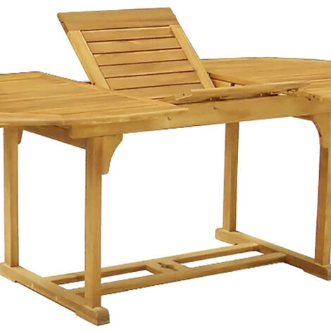 Table ovale extensible en bois (1/5)