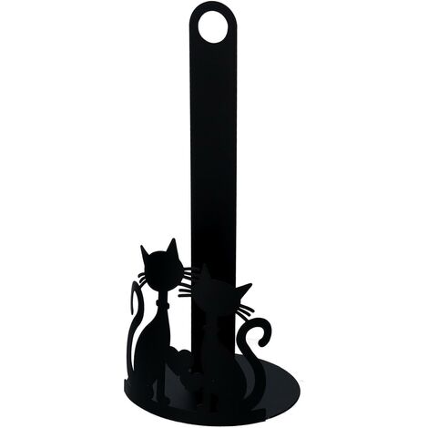 Porte-parapluie en métal noir rond de 15 cm de diamètre et 33 cm de hauteur pour chats (1/5)