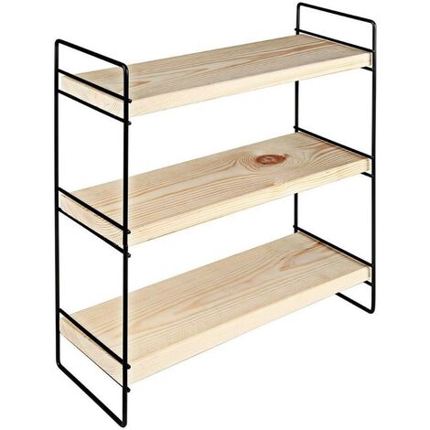 Etagère Hobby 3 étagères 40x13x40 noir ASZ1571