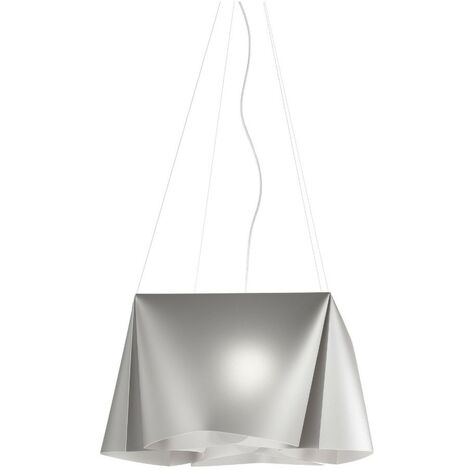 Suspension 3 Lumières Argent en Métal Chromé Cm. 59x31h (1/2)