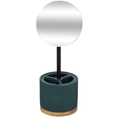 Miroir de salle de bain avec organisateur vert collection patrol 'colors' (1/5)