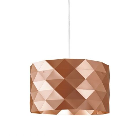 Suspension 3 Lumières Cuivrées en métal chromé Cm. 40 x 25h (1/2)