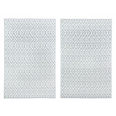2XTapis Tirrenia Noir-Blanc 120X180